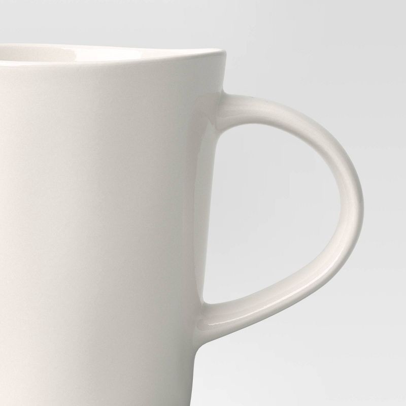 slide 3 of 3, 13.53 fl oz Stoneware Aralia Organic Mug Sour Cream - Threshold™, 13.53 fl oz