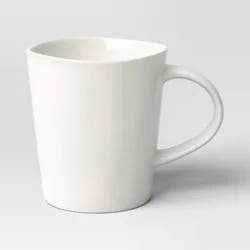 13.53 fl oz Stoneware Aralia Organic Mug Sour Cream - Threshold™