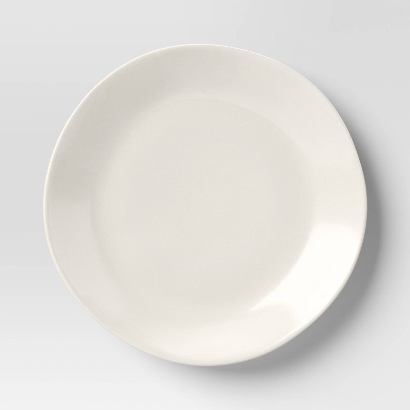 slide 4 of 5, 12pc Stoneware Aralia Dinnerware Set Sour Cream - Threshold™, 12 ct