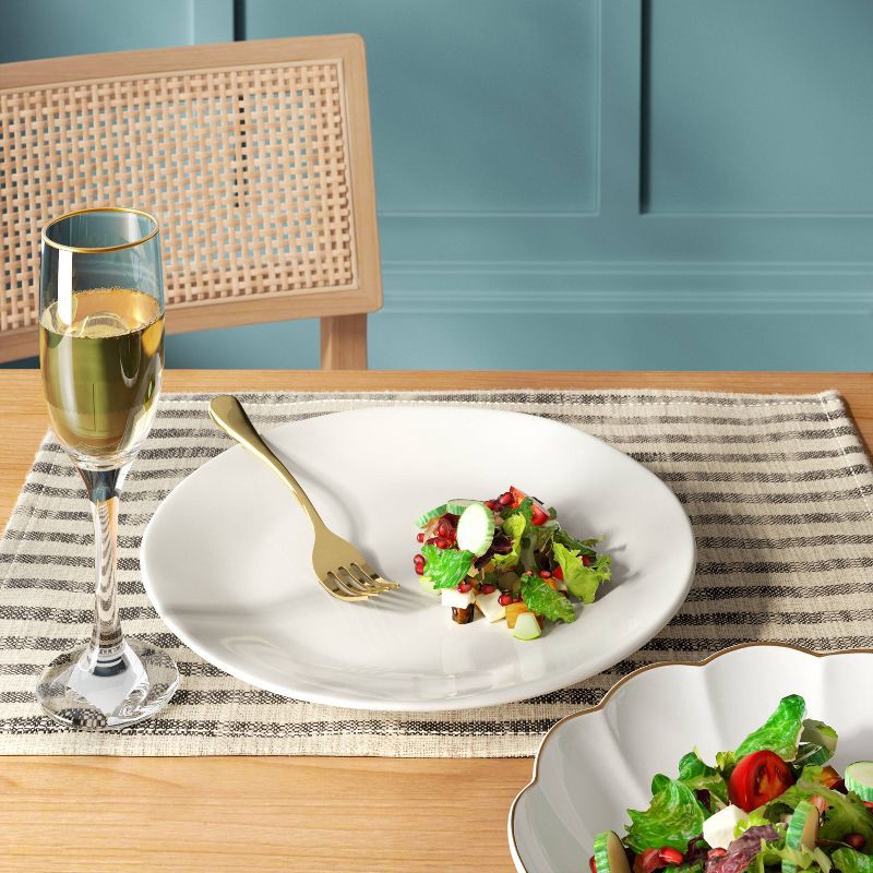 slide 2 of 3, 10" Stoneware Aralia Dinner Plate Sour Cream - Threshold™, 1 ct