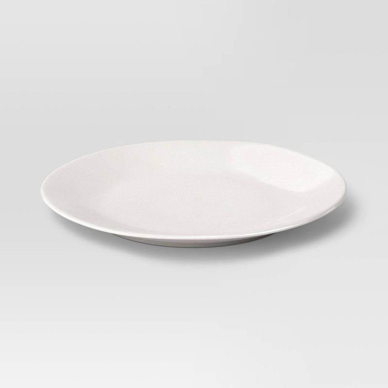 slide 3 of 3, 10" Stoneware Aralia Dinner Plate Sour Cream - Threshold™, 1 ct