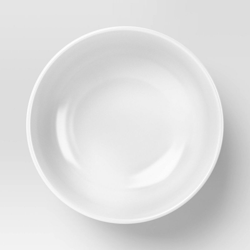 slide 3 of 3, 22 fl oz New Porcelain Round Rim Dinner Bowl White - Threshold™, 22 fl oz