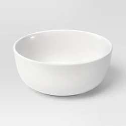 22 fl oz New Porcelain Round Rim Dinner Bowl White - Threshold™
