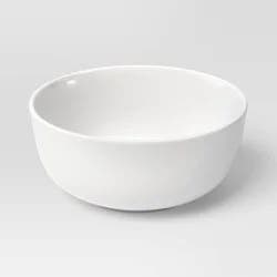 22 fl oz New Porcelain Round Rim Dinner Bowl White - Threshold™