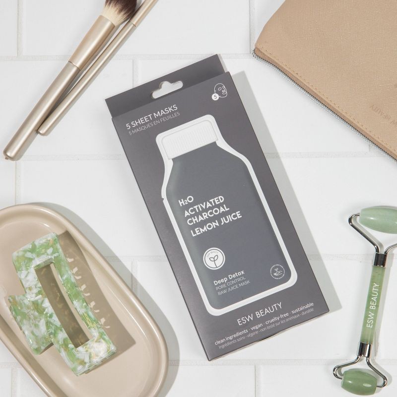 slide 5 of 6, ESW Beauty Deep Detox Pore Control Raw Juice Mask - 5ct/4.25oz, 5 ct, 4.25 oz