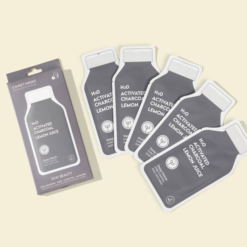 slide 6 of 6, ESW Beauty Deep Detox Pore Control Raw Juice Mask - 5ct/4.25oz, 5 ct, 4.25 oz