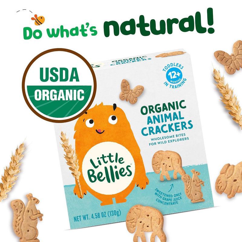 slide 3 of 7, Little Bellies Organic Animal Crackers Toddler Snacks - 4.58oz, 4.58 oz