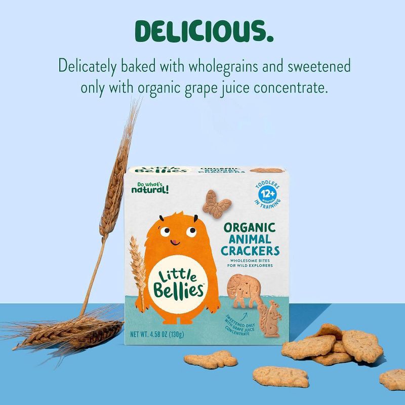 slide 5 of 7, Little Bellies Organic Animal Crackers Toddler Snacks - 4.58oz, 4.58 oz