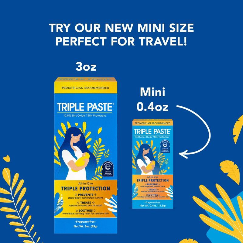 slide 3 of 7, Triple Paste Diaper Rash Treatment - 0.4oz, 0.4 oz