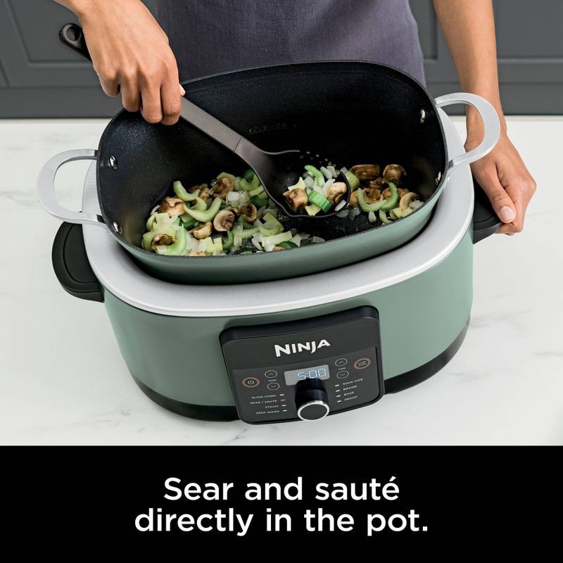 slide 3 of 12, Ninja PossibleCooker PRO 8.5qt Multi-Cooker with 8-in-1 Slow Cooker, Dutch Oven, Sous Vide, Oven Safe Pot to 500°F Sage Green MC1001GN, 8.5 qt