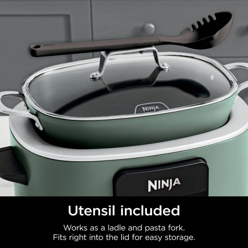 slide 5 of 12, Ninja PossibleCooker PRO 8.5qt Multi-Cooker with 8-in-1 Slow Cooker, Dutch Oven, Sous Vide, Oven Safe Pot to 500°F Sage Green MC1001GN, 8.5 qt