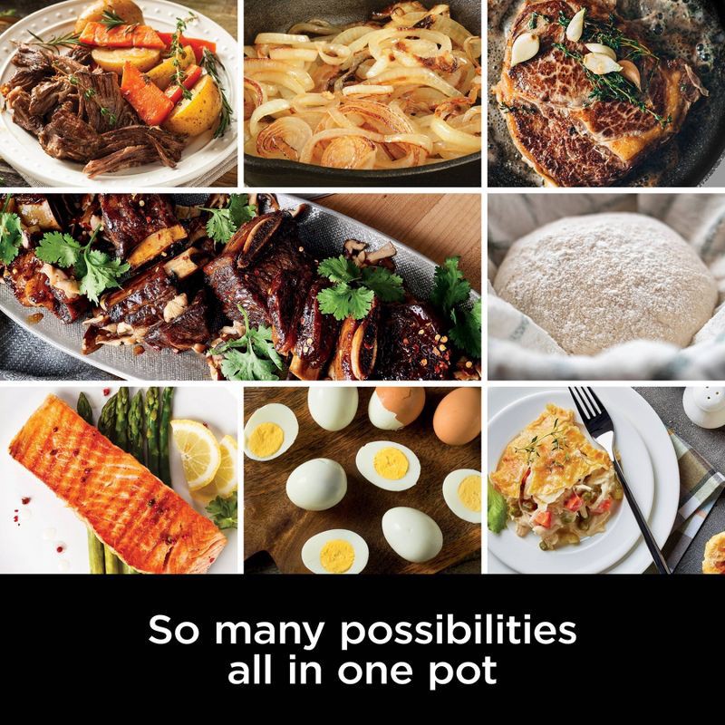 slide 11 of 12, Ninja PossibleCooker PRO 8.5qt Multi-Cooker with 8-in-1 Slow Cooker, Dutch Oven, Sous Vide, Oven Safe Pot to 500°F Sage Green MC1001GN, 8.5 qt