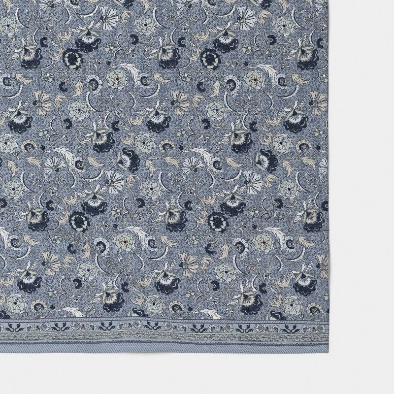 slide 3 of 3, 120"x60" Table Cloth Blue Floral - Threshold™, 1 ct