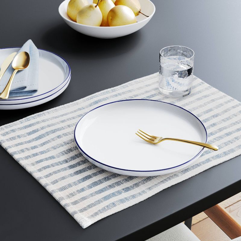 slide 2 of 4, 2pk Placemat Blue Striped - Threshold™, 2 ct
