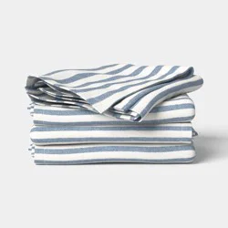 4pk Striped Napkins Blue - Threshold™
