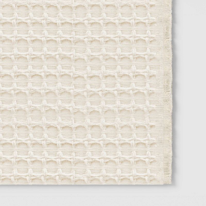 slide 3 of 3, 72"x14" Solid Textured Table Runner Ivory - Threshold™, 1 ct