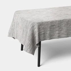 120"x60" Tablecloth Black/White Weave - Threshold™