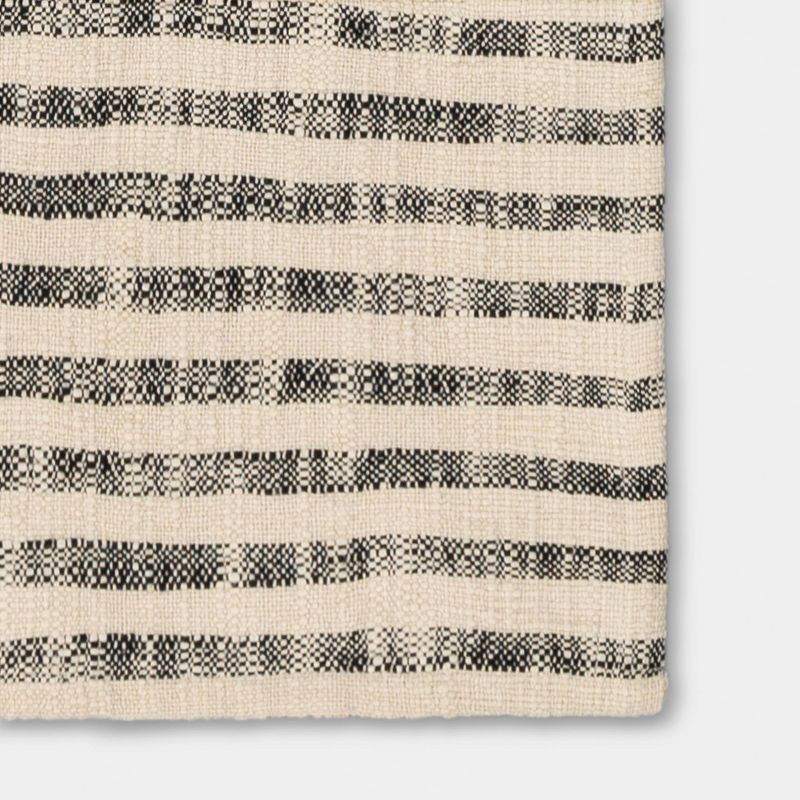 slide 3 of 3, 72"x14" Table Runner Khaki/Black Striped - Threshold™, 1 ct