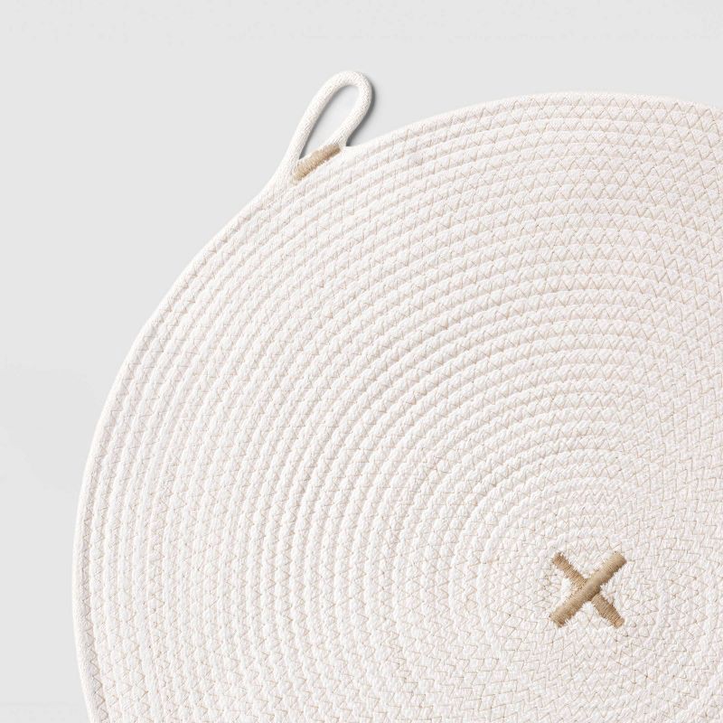 slide 4 of 4, 2pk Rope Charger Ivory - Threshold™, 2 ct