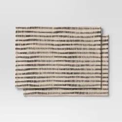 2pk Placemat Khaki/Black Striped - Threshold™