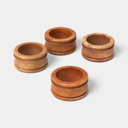 4pk Wood Napkin Rings - Threshold™