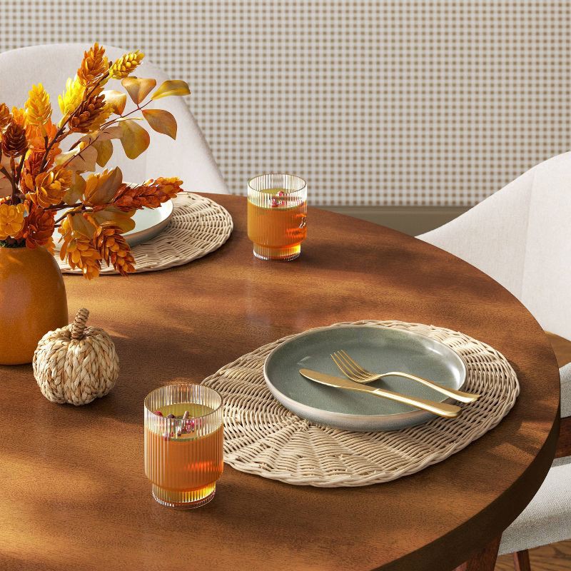 slide 2 of 4, 2pk Light Woven Rattan Placemat - Threshold™, 2 ct