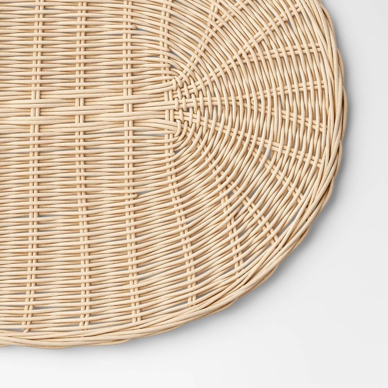 slide 4 of 4, 2pk Light Woven Rattan Placemat - Threshold™, 2 ct