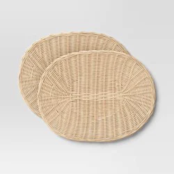2pk Light Woven Rattan Placemat - Threshold™