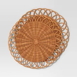 2pk.Woven Looped Rattan chargers - Threshold™
