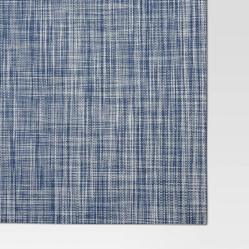 slide 4 of 4, 2pk Placemat Blue Heathered Vinyl - Threshold™, 2 ct