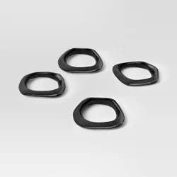 4pK Napkin Rings Black Finish - Threshold™