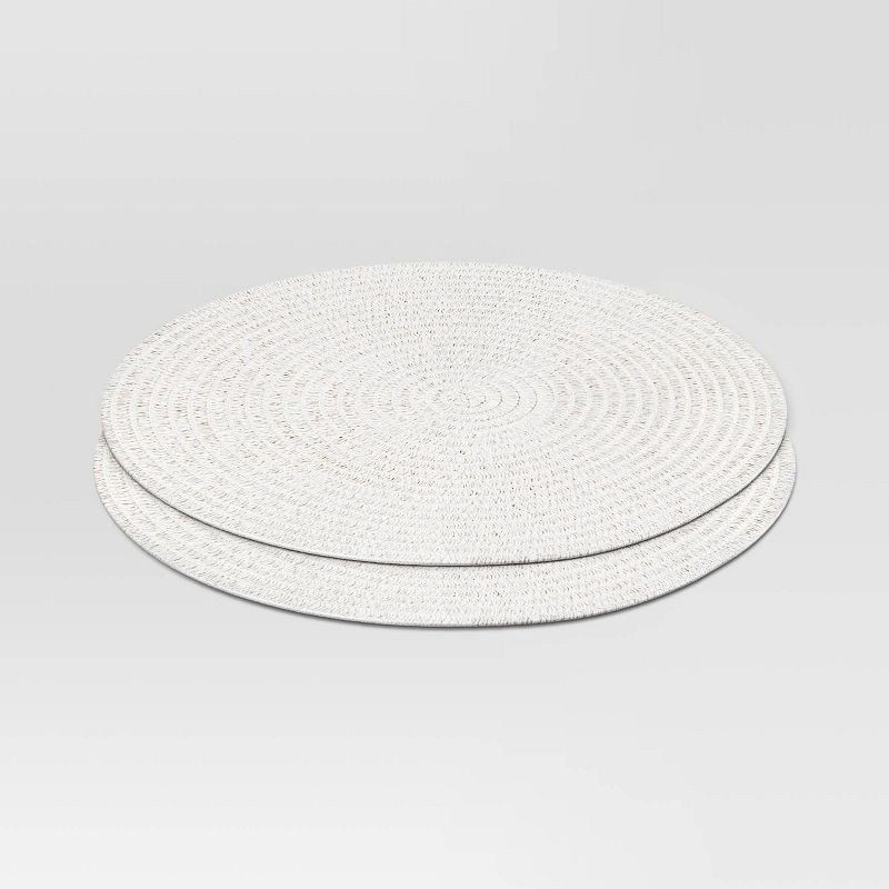 slide 3 of 4, 2pK Paper Charger Light Heathered - Threshold™, 2 ct
