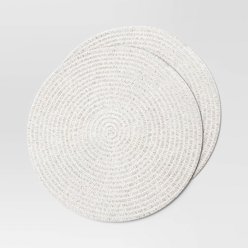 slide 1 of 4, 2pK Paper Charger Light Heathered - Threshold™, 2 ct