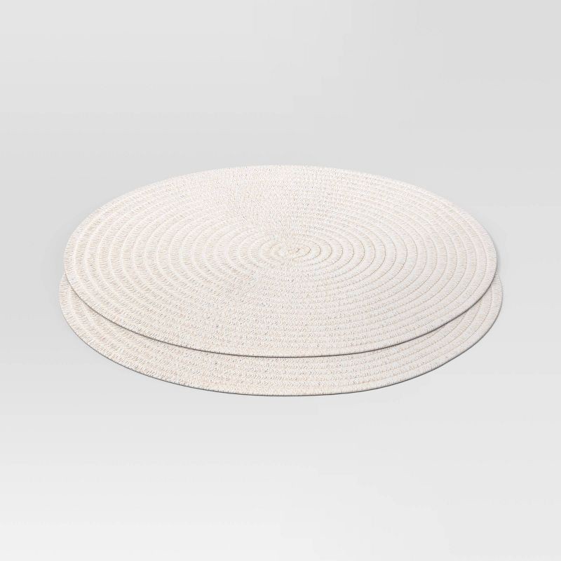 slide 3 of 4, 2pk Paper Charger Taupe Heathered - Threshold™, 2 ct