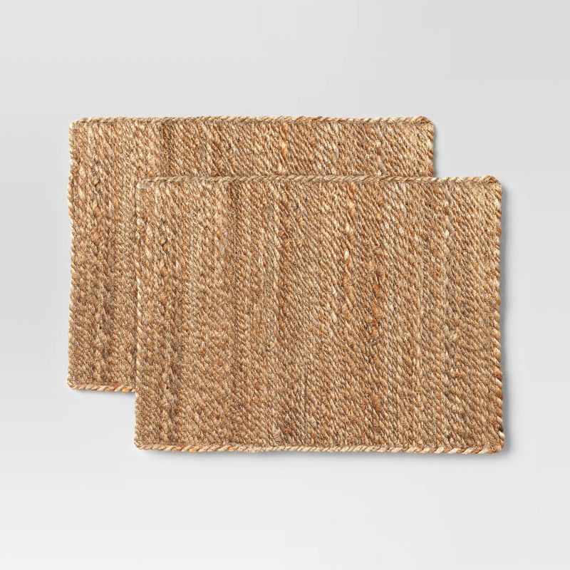 slide 1 of 4, 2pk Jute Placemat - Threshold™, 2 ct