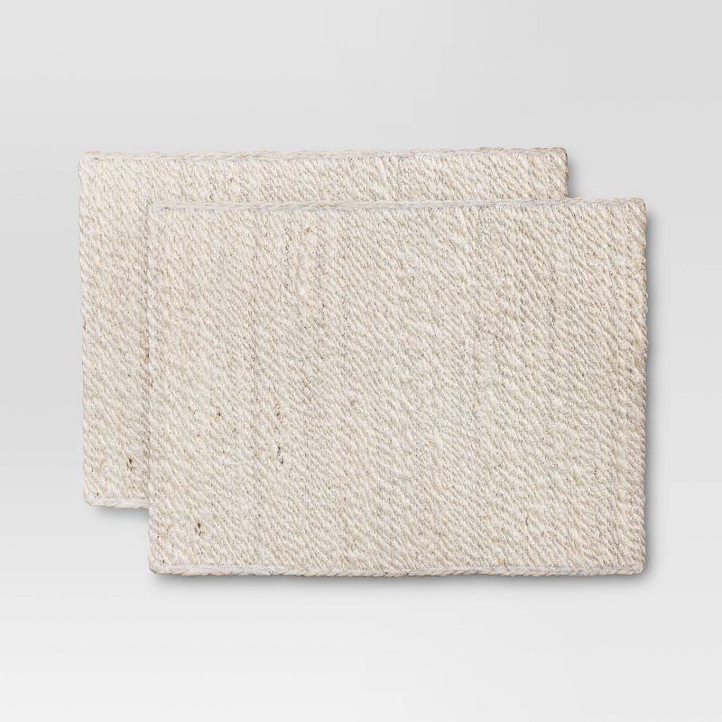 slide 1 of 4, 2pk Light Jute Placemat - Threshold™, 2 ct