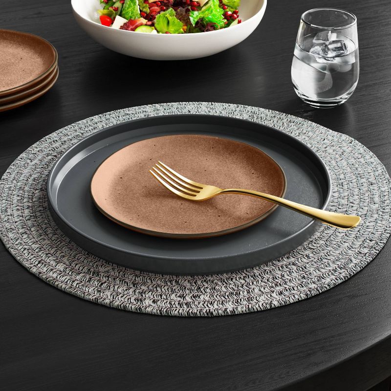 slide 2 of 4, 2pk Paper Charger Black Heathered - Threshold™, 2 ct