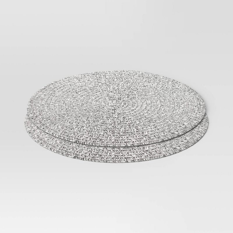 slide 3 of 4, 2pk Paper Charger Black Heathered - Threshold™, 2 ct