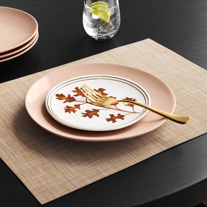 slide 2 of 4, 2pk Placemat Tan Heathered Vinyl - Threshold™, 2 ct