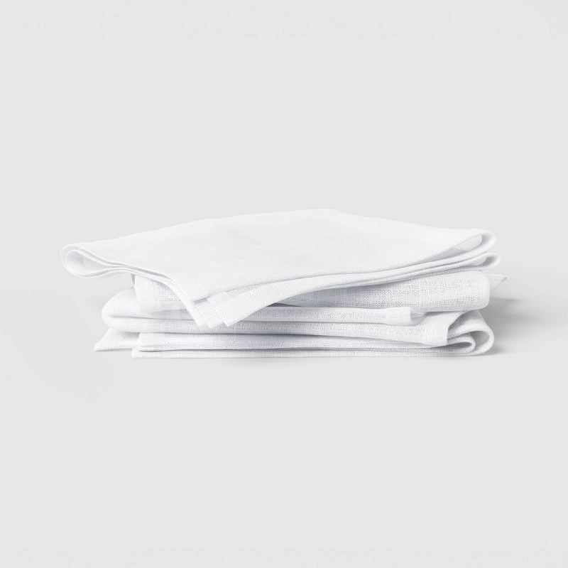 slide 1 of 3, 4pk Napkins White - Threshold™, 4 ct