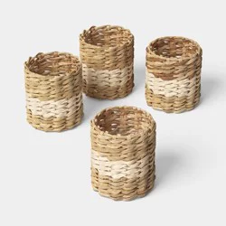 4pk Seagrass woven Napkin Rings - Threshold™