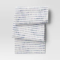 108"x14" Table Runner Blue Striped - Threshold™