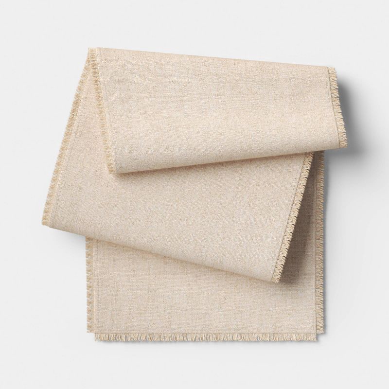 slide 1 of 3, 72"x14" Table Runner Natural Woven - Threshold™, 1 ct