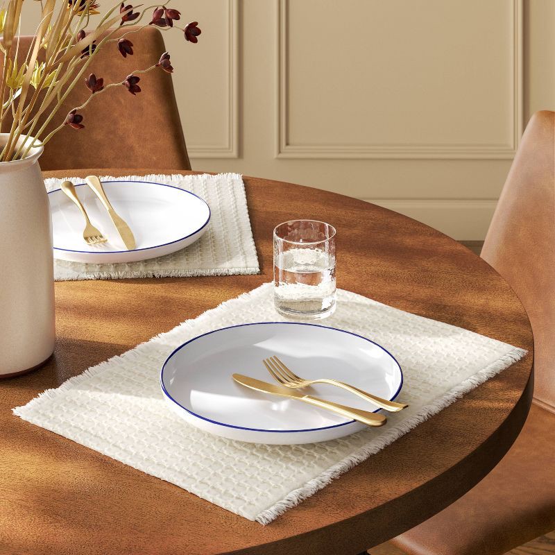 slide 2 of 4, 2pk Textured Solid Placemat - Threshold™, 2 ct