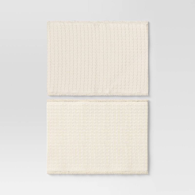slide 3 of 4, 2pk Textured Solid Placemat - Threshold™, 2 ct
