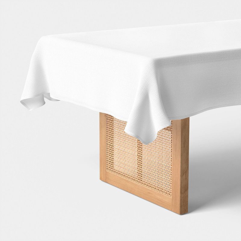 slide 1 of 3, 70"x70" Tablecloth White - Threshold™, 1 ct