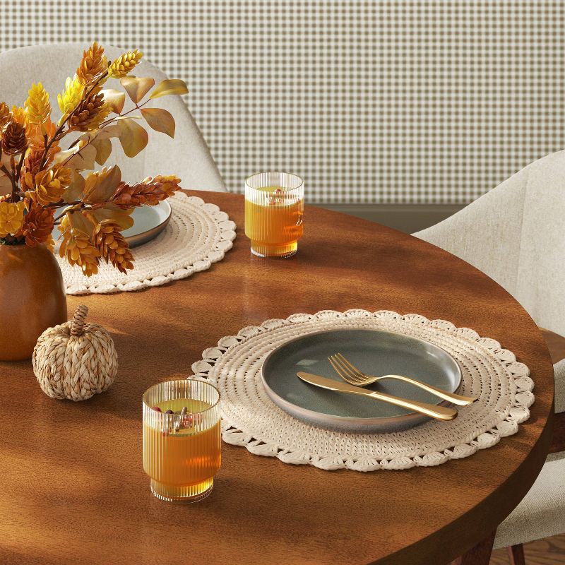 slide 2 of 4, 2pk Paper Charger Scallop - Threshold™, 2 ct