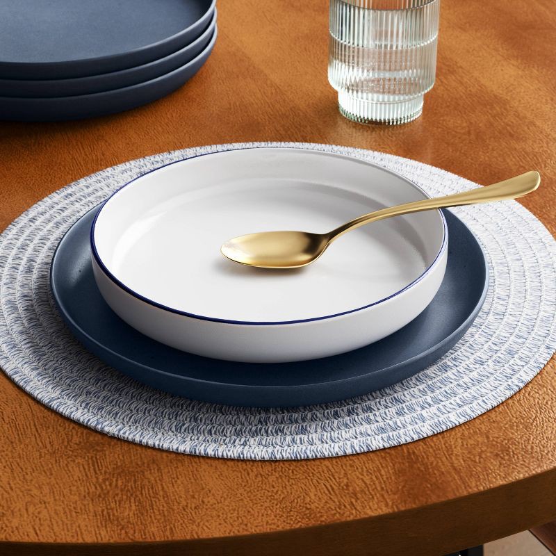 slide 2 of 4, 2pk Paper Charger Blue Heathered - Threshold™, 2 ct