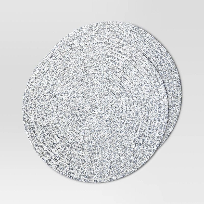 slide 1 of 4, 2pk Paper Charger Blue Heathered - Threshold™, 2 ct