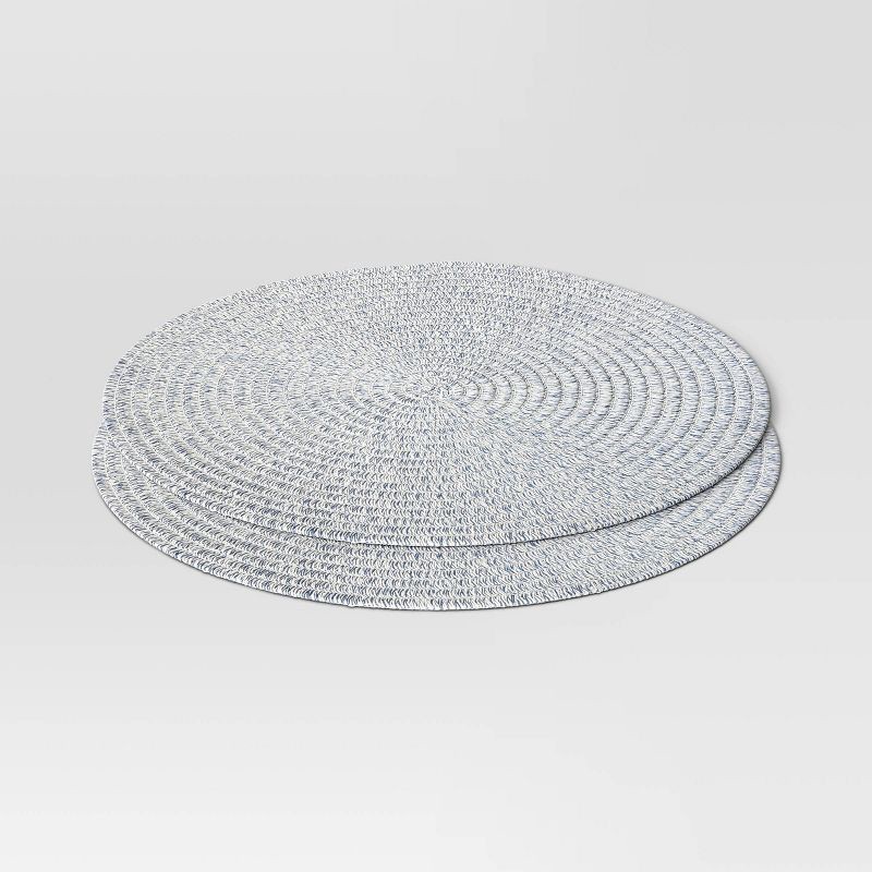 slide 3 of 4, 2pk Paper Charger Blue Heathered - Threshold™, 2 ct